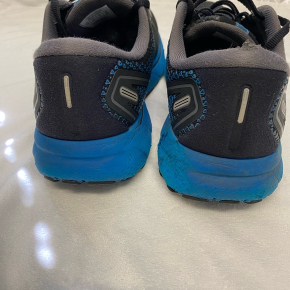 Brooks Ghost 14 Men’s Size 10 D Black Blue Running 1103691D056 Lace Up Sneaker - Picture 5 of 10